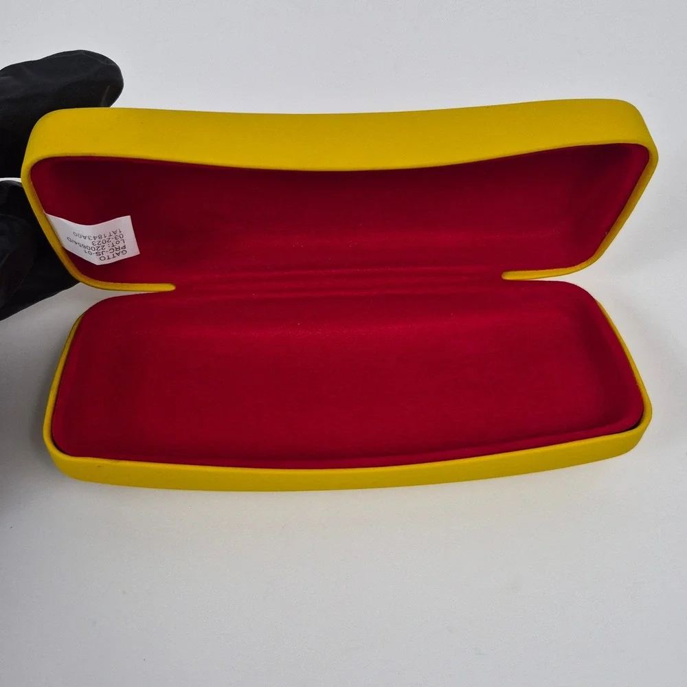 Ray-Ban Yellow Hard Clamshell Sunglasses Case Red Interior Unisex
